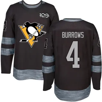 Men's Dave Burrows Pittsburgh Penguins 1917-2017 100th Anniversary Jersey - Black Authentic