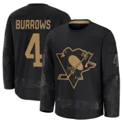 Men's Dave Burrows Pittsburgh Penguins 2024 Military Appreciation Practice Jersey - Black Premium