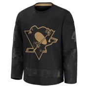 Men's Dave Burrows Pittsburgh Penguins 2024 Military Appreciation Practice Jersey - Black Premium