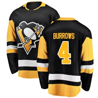 Men's Dave Burrows Pittsburgh Penguins Home Jersey - Black Breakaway