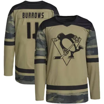 Men's Dave Burrows Pittsburgh Penguins Military Appreciation Practice Jersey - Camo Authentic