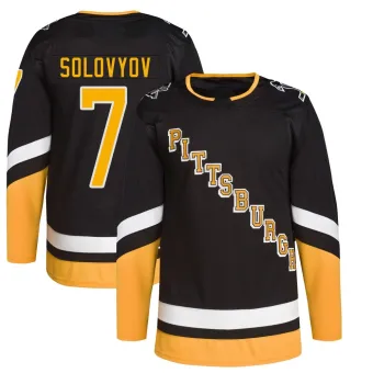 Men's Ilya Solovyov Pittsburgh Penguins 2021/22 Alternate Primegreen Pro Player Jersey - Black Authentic