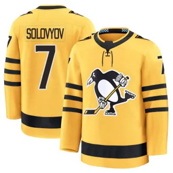 Men's Ilya Solovyov Pittsburgh Penguins Alternate 2025 Jersey - Gold Premium
