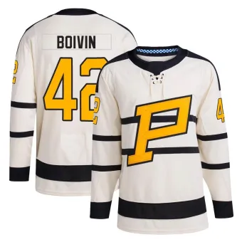 Men's Leo Boivin Pittsburgh Penguins 2023 Winter Classic Jersey - Cream Authentic