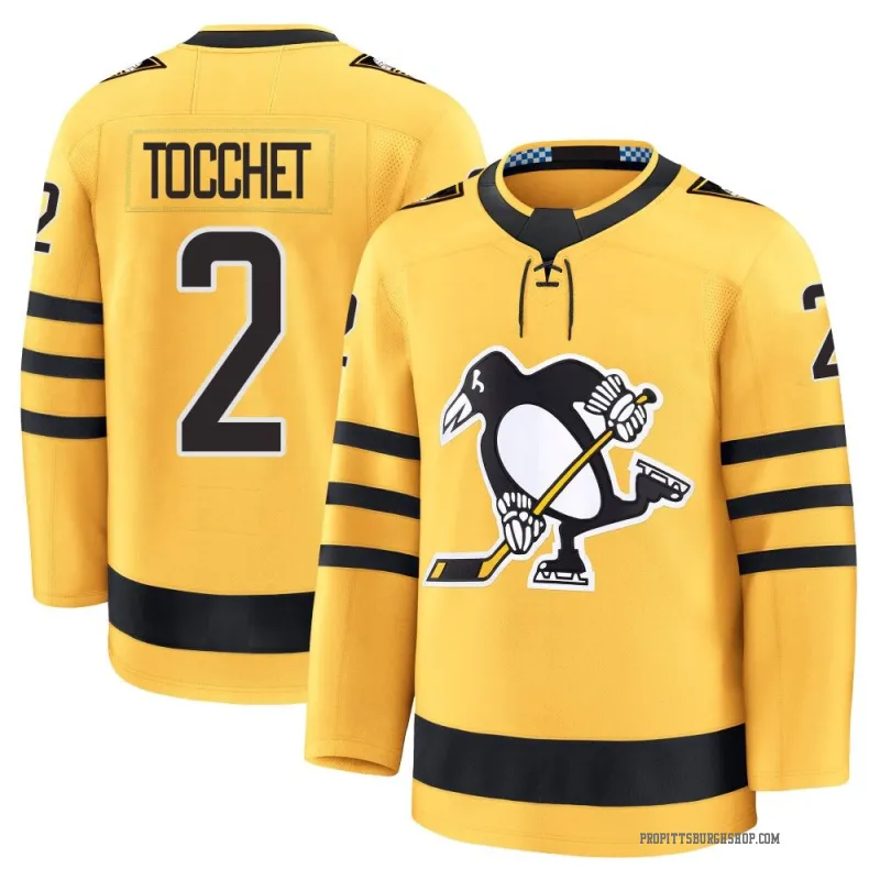 Men's Rick Tocchet Pittsburgh Penguins Alternate 2025 Jersey - Gold Premium