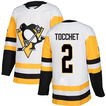 Men's Rick Tocchet Pittsburgh Penguins Away Jersey - White Authentic