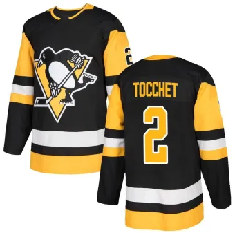 Men's Rick Tocchet Pittsburgh Penguins Home Jersey - Black Authentic