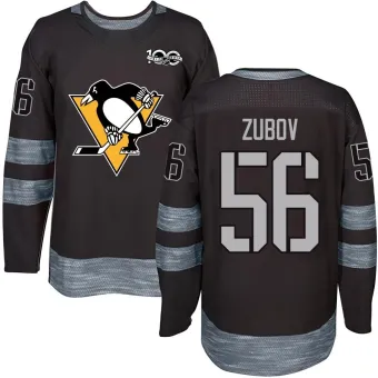 Men's Sergei Zubov Pittsburgh Penguins 1917-2017 100th Anniversary Jersey - Black Authentic