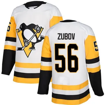 Men's Sergei Zubov Pittsburgh Penguins Away Jersey - White Authentic