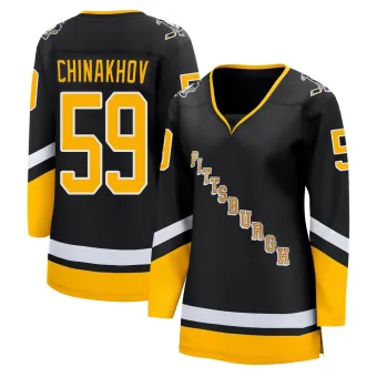 Women's Egor Chinakhov Pittsburgh Penguins 2021/22 Alternate Premier Player Jersey - Black Breakaway