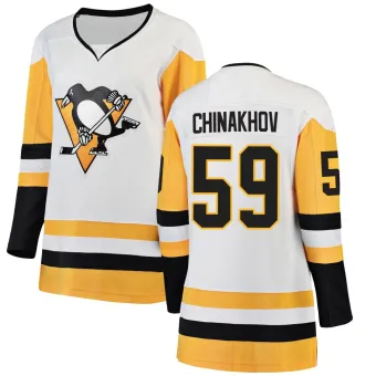 Women's Egor Chinakhov Pittsburgh Penguins Away Jersey - White Breakaway