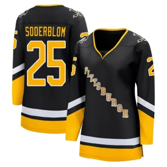 Women's Elmer Soderblom Pittsburgh Penguins 2021/22 Alternate Premier Player Jersey - Black Breakaway