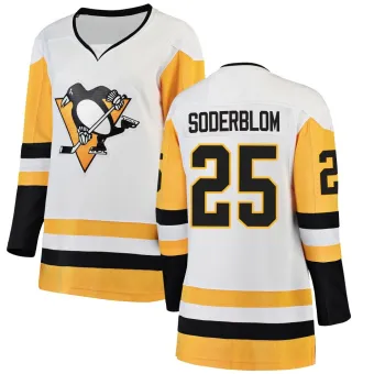 Women's Elmer Soderblom Pittsburgh Penguins Away Jersey - White Breakaway