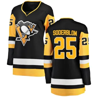 Women's Elmer Soderblom Pittsburgh Penguins Home Jersey - Black Breakaway