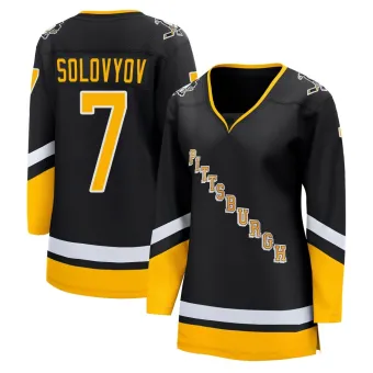 Women's Ilya Solovyov Pittsburgh Penguins 2021/22 Alternate Premier Player Jersey - Black Breakaway