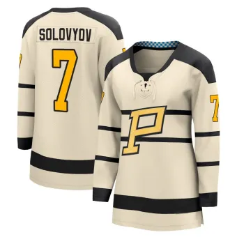 Women's Ilya Solovyov Pittsburgh Penguins 2023 Winter Classic Jersey - Cream Breakaway