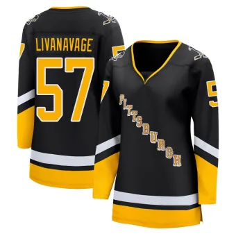 Women's Jake Livanavage Pittsburgh Penguins 2021/22 Alternate Premier Player Jersey - Black Breakaway