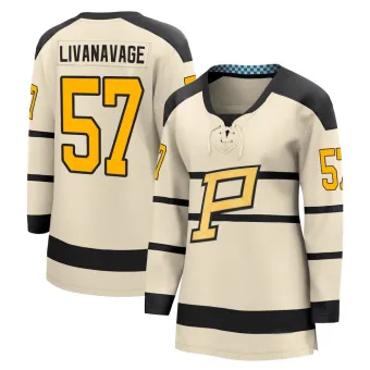 Women's Jake Livanavage Pittsburgh Penguins 2023 Winter Classic Jersey - Cream Breakaway