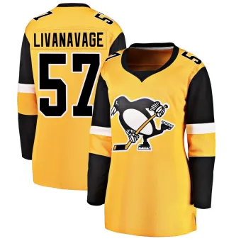 Women's Jake Livanavage Pittsburgh Penguins Alternate Jersey - Gold Breakaway
