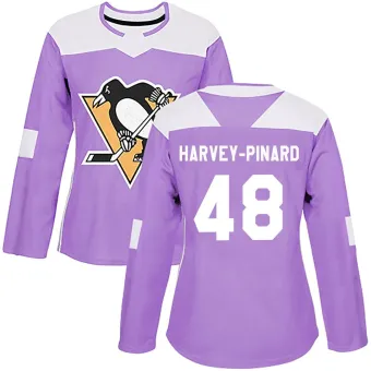 Women's Rafael Harvey-Pinard Pittsburgh Penguins Fights Cancer Practice Jersey - Purple Authentic