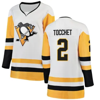 Women's Rick Tocchet Pittsburgh Penguins Away Jersey - White Breakaway