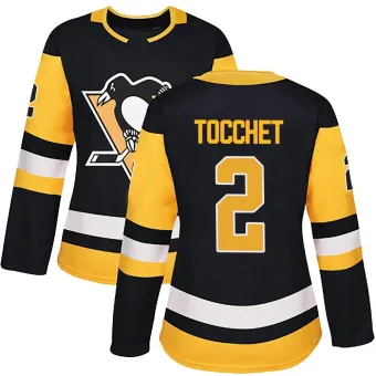 Women's Rick Tocchet Pittsburgh Penguins Home Jersey - Black Authentic