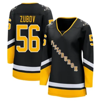 Women's Sergei Zubov Pittsburgh Penguins 2021/22 Alternate Premier Player Jersey - Black Breakaway