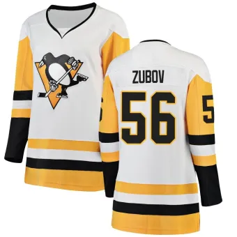 Women's Sergei Zubov Pittsburgh Penguins Away Jersey - White Breakaway