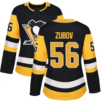 Women's Sergei Zubov Pittsburgh Penguins Home Jersey - Black Authentic