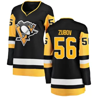 Women's Sergei Zubov Pittsburgh Penguins Home Jersey - Black Breakaway