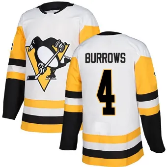 Youth Dave Burrows Pittsburgh Penguins Away Jersey - White Authentic