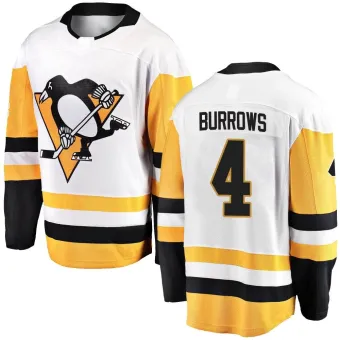 Youth Dave Burrows Pittsburgh Penguins Away Jersey - White Breakaway