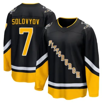 Youth Ilya Solovyov Pittsburgh Penguins 2021/22 Alternate Premier Player Jersey - Black Breakaway