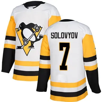 Youth Ilya Solovyov Pittsburgh Penguins Away Jersey - White Authentic