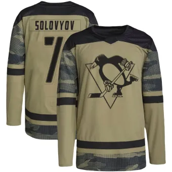 Youth Ilya Solovyov Pittsburgh Penguins Military Appreciation Practice Jersey - Camo Authentic