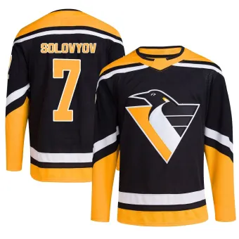Youth Ilya Solovyov Pittsburgh Penguins Reverse Retro 2.0 Jersey - Black Authentic