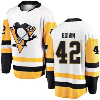 Youth Leo Boivin Pittsburgh Penguins Away Jersey - White Breakaway