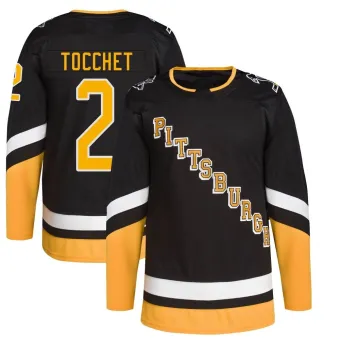 Youth Rick Tocchet Pittsburgh Penguins 2021/22 Alternate Primegreen Pro Player Jersey - Black Authentic