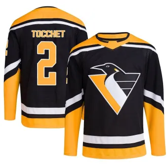 Youth Rick Tocchet Pittsburgh Penguins Reverse Retro 2.0 Jersey - Black Authentic