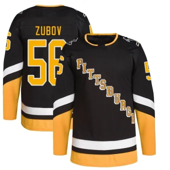 Youth Sergei Zubov Pittsburgh Penguins 2021/22 Alternate Primegreen Pro Player Jersey - Black Authentic