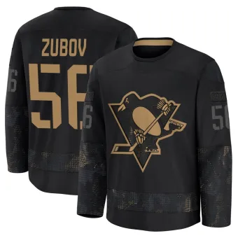Youth Sergei Zubov Pittsburgh Penguins 2024 Military Appreciation Practice Jersey - Black Premium