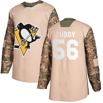 Youth Sergei Zubov Pittsburgh Penguins Veterans Day Practice Jersey - Camo Authentic
